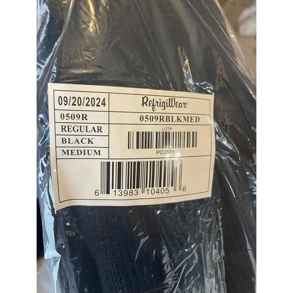 RefrigiWear 509M Dual Layer Unisex M Black Herringbone Grip Work Gloves‎ NWOT